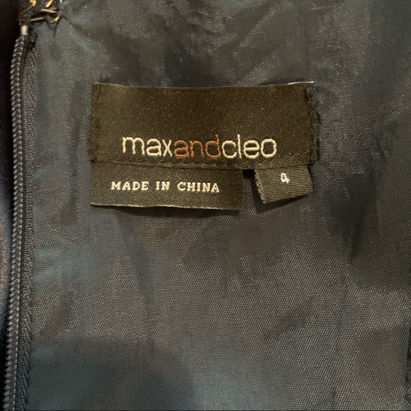 Midnight blue satin Max & Cleo Dress - Picture 7 of 7